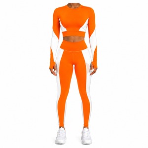 Women's Fitness Yoga Set Premium Seamless Sports Bra High Waist Leggings Custom Logo Activewear Wholesale Factory - Product Image 2