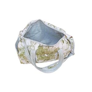 Sac de sport vintage matelassé en coton 100% pur personnalisé, sac de voyage de week-end, sac de plage d'été pour femmes - Product Image 6