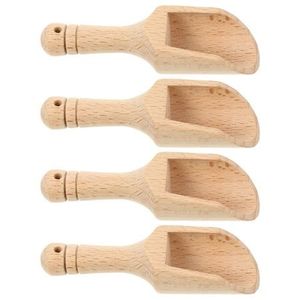 Mini cuillère en bois écologique avec long manche pour sel de bain, café, sucre, assaisonnements (capacités de 10 à 30 ml) - Product Image 1