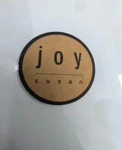 Eco Friendly Printed Paper Brand <b>Tag</b> Brown Metallic Round Hang <b>Tag</b> for Garments Designer Wear Casual Clothing and Promotional - Product Image 1