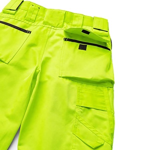 OEM <b>Hi</b> <b>Vis</b> Mechanic Workwear Trousers 13.75 Oz. Heavyweight Denim Mid Waist High Visibility Anti-static Plus Size <b>Jogger</b> Men - Product Image 3