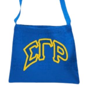 Sac fourre-tout messager Sigma Gamma Rho bleu roi, sac à bandoulière pour sororité grecque, sac de voyage et de shopping pour femmes, personnalisable avec lettres - Product Image 4