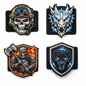 Juego de Parches de Morale Bordados Personalizados con Velcro, Insignia Táctica de Fantasía con Gancho y Bucle para Chaquetas, Bolsos, Chalecos, Gorras y Uniformes - Product Image 2