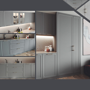 Gabinetes de Cocina Modulares de Madera Personalizados de Estilo Moderno con Puertas de Contrachapado - Fáciles de Limpiar e Instalar para Apartamentos, Villas y Hoteles - Product Image 2