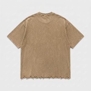 Washed Oversized Embossed Anti-Pilling Eco-Friendly Premium Cotton Boxy Fit Streetwear Daily Wear T-<b>Shirt</b> - Product Image 2