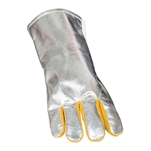 ถุงมือเชื่อมอะลูมิเนียมหนังวัวเสริมแรง ป้องกันการสึกหรอ ทนไฟ สำหรับงานหนัก - Product Image 2