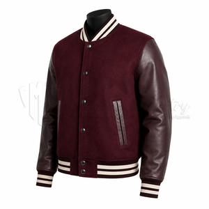Chaqueta Varsity de Invierno Personalizada de Lana Transpirable y Resistente al Viento para Unisex, Fabricante Mayorista OEM - Product Image 3