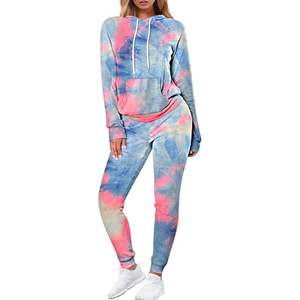 Conjunto Deportivo de Dos Piezas para Mujer, Ropa Deportiva para Correr, Venta al Por Mayor, Etiqueta Personalizada, Moda, Hecho en Fábrica, Tie Dye - Product Image 1