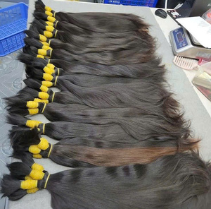 Extensiones de cabello humano Remy virgen vietnamita a granel de 100g a precio de fábrica, máquina de doble trama, cabello Nasa en todos los colores - Product Image 4