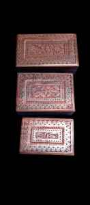 Elegancia Tallada a Mano: Trio de Almacenamiento de Joyas de Madera Multifuncional, Moderno y de Lujo - Product Image 4