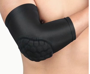 HAWK SPORTS INDUSTRIES Breathable <b>Foam</b> Elbow Support Black Spandex Polyester Unisex Pull for Football Training Sports Fitness - Product Image 1