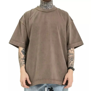 Camiseta de Algodón Grueso con Lavado Ácido Estilo Vintage, Personalizada y de Talla Grande, Proveedor Mayorista de Ropa Urbana - Product Image 2