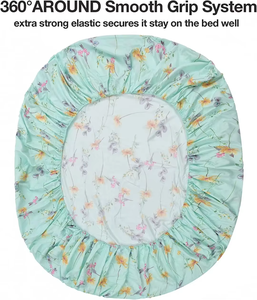 Juego de Sábanas de Microfibra de Alta Calidad con Estampado Botánico de 6 Piezas, con Sábana Plana, Sábana Ajustable y 4 Fundas de Almohada, Venta al Por Mayor - Product Image 3