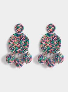 Pendientes de algodón rosa hechos a mano con múltiples cuentas, joyería personalizada para mujer al mejor precio, pendientes con cuentas - Product Image 5