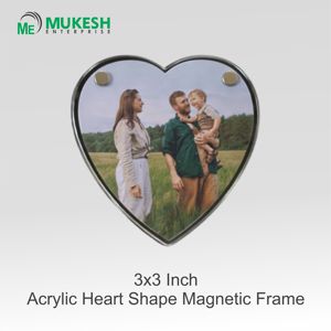 Heart Shape Durable <b>Acrylic</b> Magnetic <b>Photo</b> <b>Frame</b> with UV Printing Customizable Clear Design for Valentine's Gift - Product Image 3