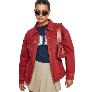 แจ็คเก็ตยีนส์ออร์แกนิคคอตตอนแบบยูนิเซ็กซ์ ลุคดิสเทรส ซักแบบพิเศษ ขายดี คอตั้ง โลโก้ด้านหน้า กันน้ำ กันลม ลายสัตว์ - Product Image 5