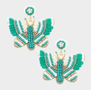 Modernos Pendientes de Aro Personalizados con Bordado y Cuentas para Bodas, Fiestas, Diseño Floral Étnico, Accesorios de Joyería de Moda - Product Image 5