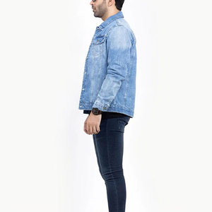High Quality Breathable Solid Color Ripped <b>Denim</b> <b>Jackets</b> <b>Cropped</b> Casual Coats Men <b>Denim</b> <b>Jacket</b> For Men <b>Jacket</b> for man - Product Image 3