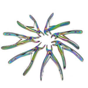 Nouvel ensemble de 7 forceps d'extraction dentaire Kelin pour enfants, instruments dentaires arc-en-ciel - Product Image 1