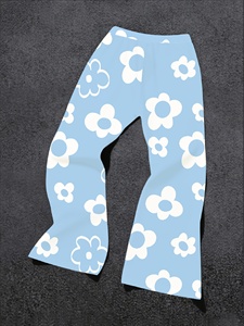 Pantalons de survêtement amples en molleton blancs avec logo brodé sur mesure, fabricant de vêtements streetwear - Product Image 3