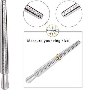 Medidor de Anillos, Mandril para Medir Anillos, Juego de Calibradores de Anillos de Acero, Martillo de Joyero de Goma - Product Image 5