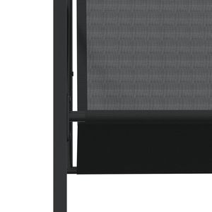 Conjunto de Comedor Plegable de 5 Piezas para Jardín en Tela Textilene Negra, Muebles de Patio - Product Image 6