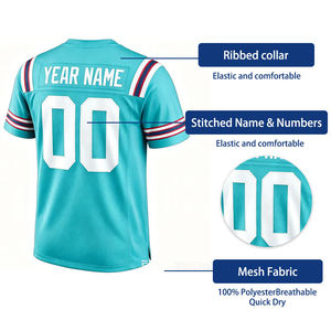 เสื้อฟุตบอลอเมริกันแฟชั่นขายส่ง แห้งเร็ว คุณภาพสูง สำหรับผู้ชาย - Product Image 5