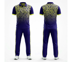 Uniforme Profesional de Cricket con Impresión por Sublimación Completa |   Uniforme de Cricket para Hombres, Mujeres y Jóvenes, Camiseta Polo y Pantalones, Conjunto Completo para Equipo - Product Image 1