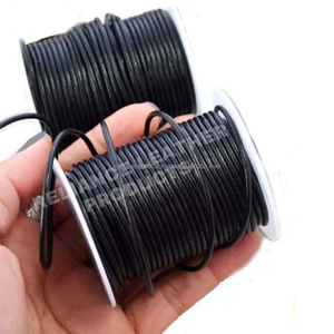 1.5mm noir en cuir véritable bobine fabrication de bijoux bricolage artisanat Bracelet porte-clés composants faits à la main et autres accessoires de mode - Product Image 3