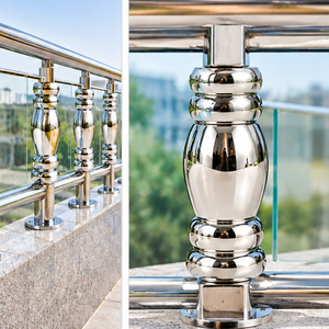 Balustre décoratif en acier inoxydable 304, style lanterne boule, pour main courante d'escalier et balcon - Product Image 5