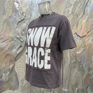 T-shirt en coton surdimensionné à manches courtes et col rond pour homme, personnalisable avec votre nom de marque et logo imprimé sur le devant - Product Image 4