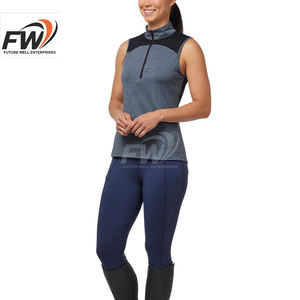 Camiseta de equitación, fabricante de ropa ecuestre, camiseta de polo de carreras, capa base ecuestre, tops con estampado por sublimación para mujer - Product Image 3