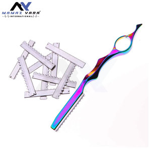 Outil professionnel de coiffure pour la coupe, l'amincissement et la texturisation des cheveux, rasoir à plumes, couleur arc-en-ciel, qualité salon premium - Product Image 3