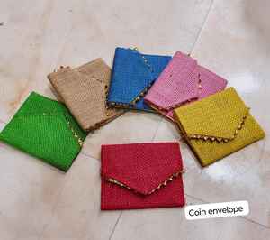 Bolsitas tradicionales para monedas en varios colores Lehriya Gotta Patti para bodas, pooja, regalos, recuerdos de fiestas indias - Product Image 3