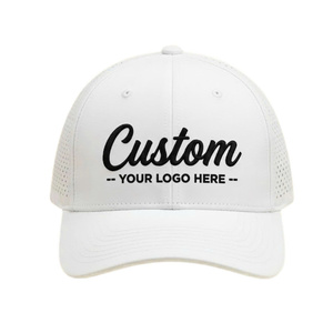Gorra de Béisbol Premium de 6 Paneles con Visera Curva, Gorra de Golf Perforada, Tela Impermeable de Poliéster, Bordado Personalizado, Unisex, Venta al Por Mayor - Product Image 1