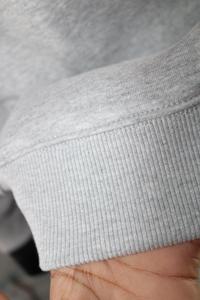 COOGS HEATHER GREY <b>Mock</b> <b>Neck</b> Sweatshirt 100% RED Applique Embroidery wide <b>neck</b> Sweatshirt Finer Threads - Product Image 5