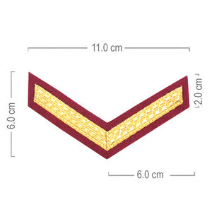 NANBA GROUP Tissu satiné élégant à broderie chevron et rayures de sergent, pour uniforme, avec épinglette de sécurité, emballage personnalisé, service OEM - Product Image 4