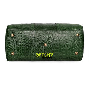 Bolsa de Viaje de Cuero con Logotipo Personalizado – Bolsa de Fin de Semana al por Mayor – Bolsa de Gimnasio y Viaje de Gran Capacidad de Cuero Genuino - Product Image 6