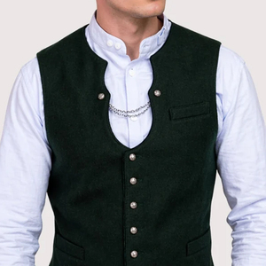 Gilet bavarois pour homme, style Oktoberfest, décontracté et élégant, réversible, 100% polyester, broderie, respirant, chaud pour l'hiver, costumes fantaisie d'automne - Product Image 6