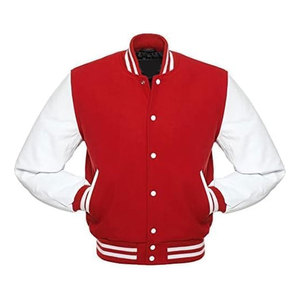 เสื้อแจ็คเก็ตวาร์ซิตี้ผู้ชาย แขนหนังเทียม แจ็คเก็ตเบสบอลสไตล์ Letterman สำหรับเด็กผู้ชาย เสื้อแจ็คเก็ตแฟชั่นลำลองแนวสตรีท สวมใส่สบาย - Product Image 4