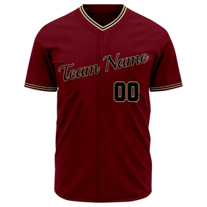 Maillot de baseball personnalisé marron avec nom et numéro de l'équipe 00, design avant et arrière, uniforme de softball couleur unie - Product Image 1