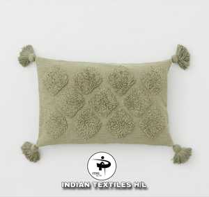 Designer Tufted Boho <b>Pillow</b> Cover By Indian Textiles H/L Handwoven <b>Decorative</b> <b>Throw</b> <b>Pillow</b> Luxury Boho <b>Pillow</b> Hot Selling - Product Image 1