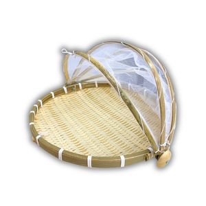 Premium Vietnamese BAMBOO TRAY with <b>Mesh</b> Net Traditional & Eco-Friendly Food Protection Serving Tray Home Decor - Product Image 1