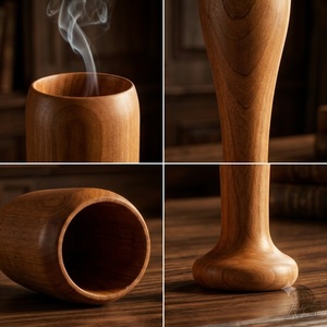 แก้วมักใส่ไวน์เนื้อแข็งไม้สำหรับสะสม - Product Image 6