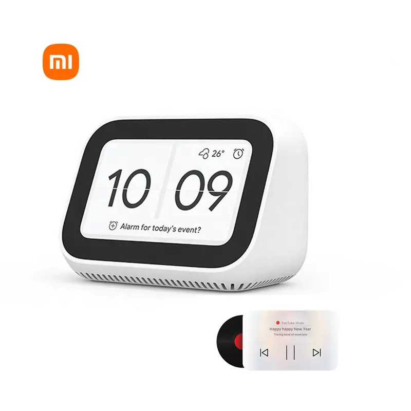 Jam Dinding Pintar Xiaomi Musik Favorit Bluetooth, Jam Alarm Film Game Cumi-cumi dengan Kamera