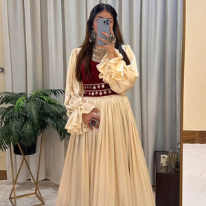 Custom Logo Casual Party Wear Afghani Dress Women Handmade Embroidery With Old Coins <b>Patch</b> Work Afghan Kuchi Dresses Adults - Product Image 5