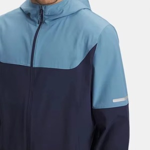 Veste de ski imperméable à capuche pour homme, color-block, Gore-Tex, fermeture éclair, bleu marine, polyester, vêtements d'extérieur - Product Image 4