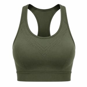 Women's Navy <b>Blue</b> Racerback Sports <b>Bra</b> High Support Lightweight Seamless Breathable Mesh Panels Eco-Friendly Quick Dry Front - Product Image 4