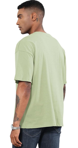 Oversized <b>Drop</b> Shoulder Solid Color Lightweight Breathable Vintage t Shirts For Men Wholesale Vintage Streetwear Tee Shirts - Product Image 3