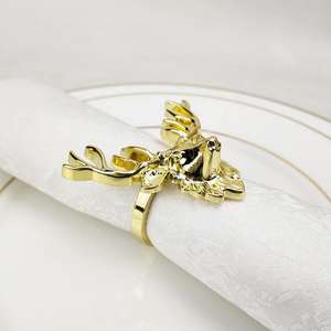 Juego de Anillos de Servilleta de Metal de Lujo para Mesa de Comedor, Uso en Campamentos, Duraderos, Ecológicos, Reutilizables, Elegantes, Acabado Dorado y Plateado, Personalizables - Product Image 3